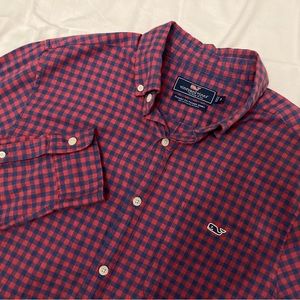 Vineyard Vines Men's Plaid Cotton Long Sleeve Classic Fit Tucker Shirt S
